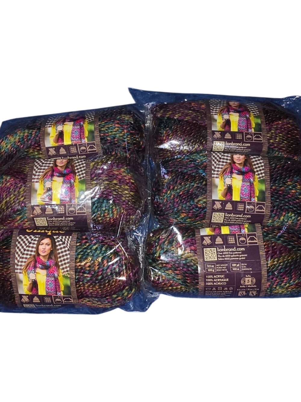 DISCONTINUED Lion Brand Unique Yarn – Jewel #207 – Lot of 6